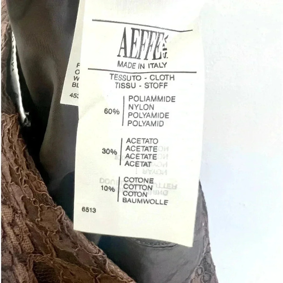 Moschino Cheap and Chic Brown Lace High Waisted Pants Made in Italy Size 10 - Picture 11 of 12